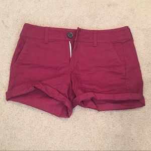 American eagle maroon shorts